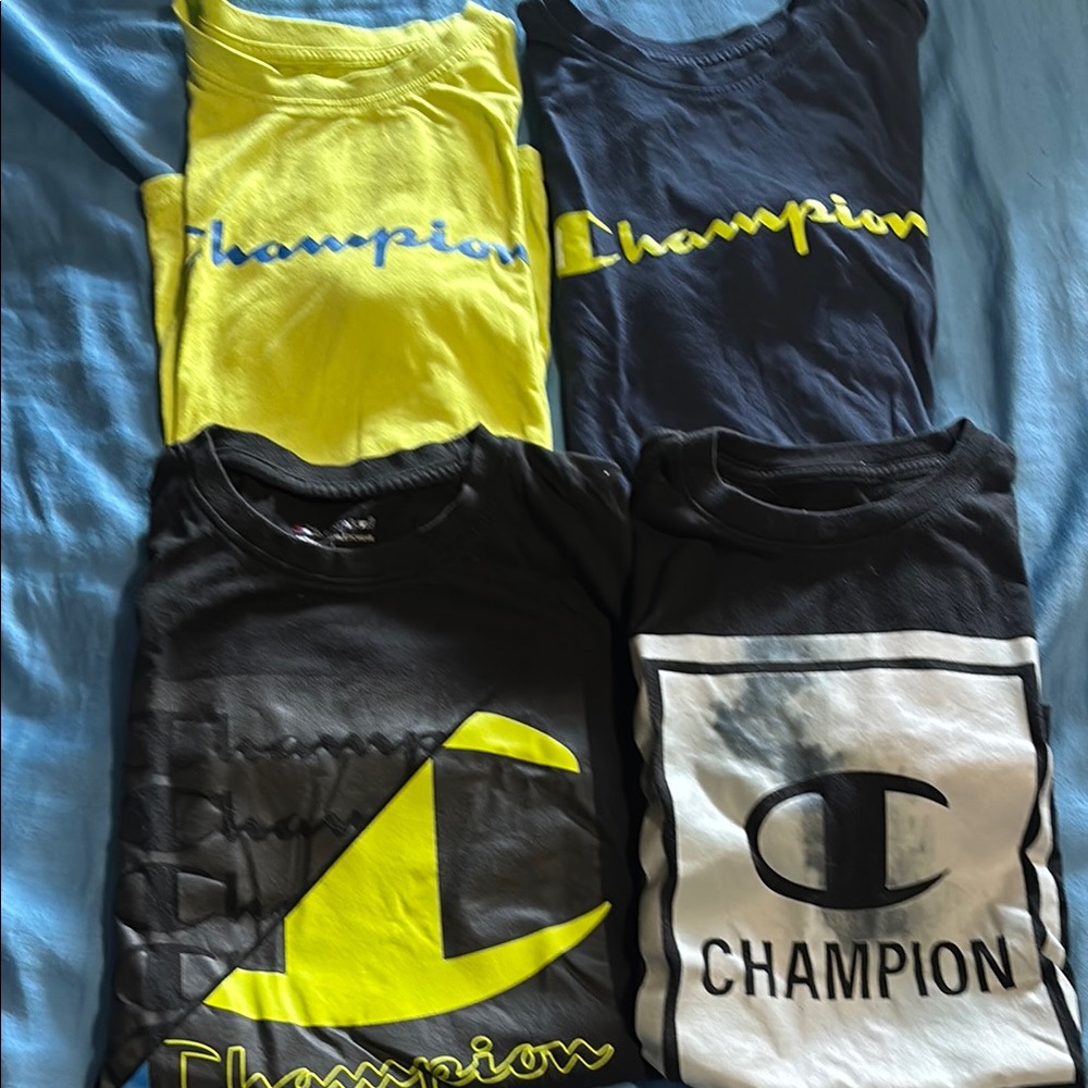 Champion Black and Blue Short Sleeve Tees Athletic Wear!!!!